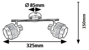 Rabalux 5380 - Lampă spot BASIL 2xE14/40W/230V
