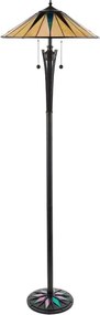 Endon 64041 - Lampadar Tiffany DARK STAR, 2xE27/60W/230V, Ø 49 cm