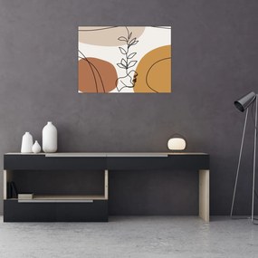 Tablou pe sticlă - Forme Boho (70x50 cm)