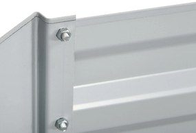 Outsunny Ghiveci de plante, Pat de flori portabil pentru plantare, îngrijire și crescere, Pat înalt, Oțel, Gri deschis | Aosom Romania