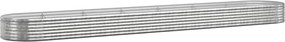 vidaXL Strat înălțat grădină 544x100x36 cm oțel galvanizat