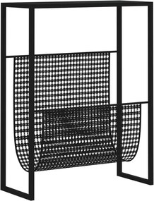 vidaXL Raft de reviste, negru, 35x15x45 cm, oțel