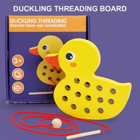 Rățușcă de lemn cu șireturi