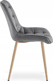 Gri scaun bucatarie BERA din catifea