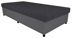 Pat tapițat CORY 80x200, gri, cu spațiu de depozitare
