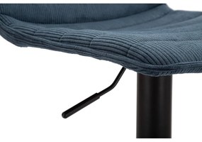 Scaun de bar albastru petrol/negru cu înălțime ajustabilă (înălțime șezut 61 cm) Malia – Mauro Ferretti