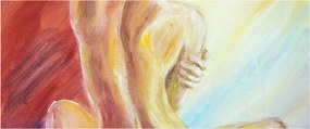 Tablou - Imaginea unei femei care se odihnește, pictură în ulei (120x50 cm)