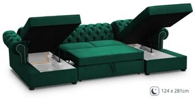Coltar extensibil forma U verde inchis Versace