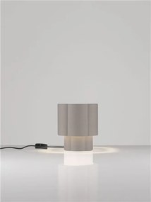 Veioza, Lampa de masa cu abajur textil gri BLOOSY