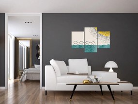 Tablou - pictură abstractă de plajă N⁰1 (90x60 cm)