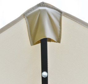 Outsunny Umbrelă Ovală Crem 440 x 256 cm | Aosom Romania