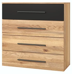 Comodă Benson MW27 (stejar mauvella + negru). 1118204
