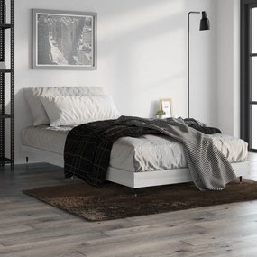 832163 vidaXL Cadru de pat, gri sonoma, 100x200 cm, lemn prelucrat