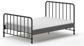 Pat copii BRONXX 140 X 200 CM NEGRU