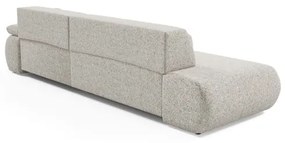 Colțar extensibil PRATO, formă L, cu spațiu de depozitare, orientare dreapta, bej