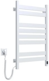Radiator de baie tip scară LARGO, cu termostat, 432W/230V, 80,6 cm, IP44, alb, montare pe partea stângă