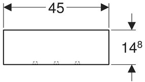 Etajera de perete, Geberit, Acanto, gri-nisip