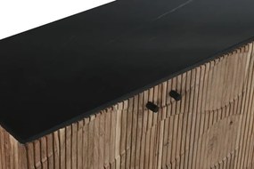 Bufet, natur, din lemn de acacia si blat din marmura neagra, Armonia