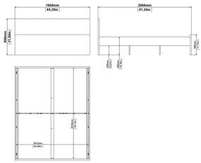 Pat matrimonial alb 160x200 cm Naia – Tvilum