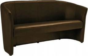 Canapea TM-3, maro, piele ecologica, 160x60x76 cm