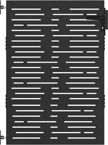 vidaXL Poartă de grădină Negru 85 x 150 cm Oțel vopsit în pulbere