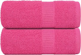 vidaXL Prosoape de baie, FROGN, 2 buc., roz, 30x30 cm, 360 g/m²
