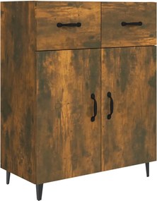 vidaXL Dulap, stejar fumuriu, 69,5x34x90 cm, lemn compozit