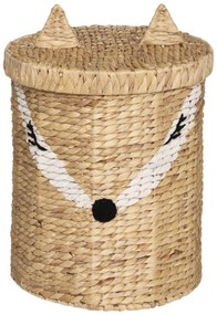 Cos pentru jucarii cu capac, in forma de vulpe, 37 cm