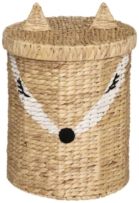 Cos pentru jucarii cu capac, in forma de vulpe, 37 cm