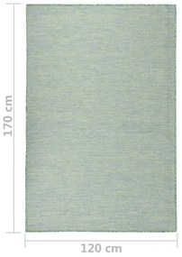 Covor de exterior, turcoaz, 120x170 cm, tesatura plata Turcoaz, 120 x 170 cm