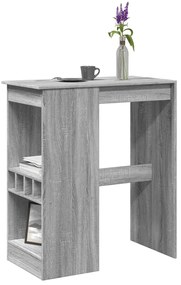 vidaXL Masă bar cu rafturi gri sonoma 90x47,5x103,5 cm lemn prelucrat