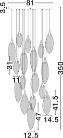Lustra LED XXL suspendata design decorativ SERIQ D-81cm