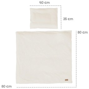 Lenjerie de pat pentru copii crem pentru pătuț 80x80 cm Seashells – Roba