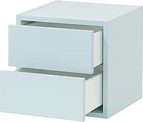 Boxie 2 sertare dulap de perete 40x40x37 cm albastru