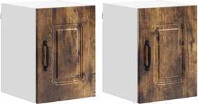 vidaXL Dulap de bucătărie Kalmar 2 pcs Stejar fumuriu 30 x 31 x 40 cm