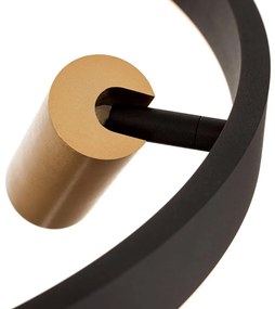 Lustra LED suspendata cu 3 spoturi BERLIN negru/auriu