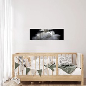 Tablou cu floare de lotus (cu ceas) (90x30 cm)