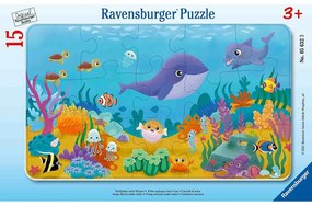 PUZZLE TIP RAMA ANIMALUTE MARINE, 15 PIESE - RAVENSBURGER (RVSPC05632)