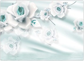 Tablou - Flori de trandafir turcoaz (70x50 cm)