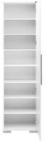 Dulap multifunctional Adore Diamond, 8 rafturi , Usa reversibila, Alb 50 x 187 x 35  Cm
