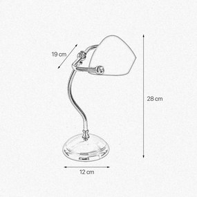 Lampa de birou din alama design clasic Mini Banker