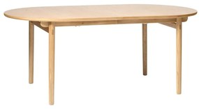 Masă de dining extensibilă cu aspect de lemn de stejar 100x190 cm Carno – Unique Furniture