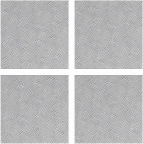 vidaXL Trepte Pătrat 4 pcs Argintiu 40 x 40 cm Aluminiu