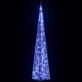 Con de lumina cu LED decorativ, albastru, 120 cm, acril 1, Albastru, 120 cm