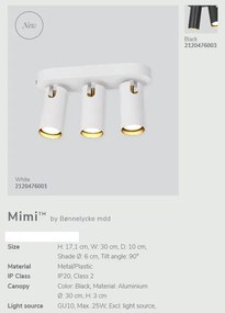 Plafoniera cu 3 spoturi design modern MIMI negru 2120476003 NL