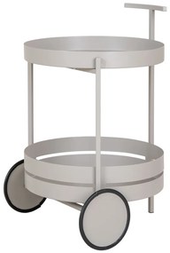 Cărucior Beja, oțel, gri, 2 rafturi 40x49,5x61 cm