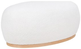 Manhattan puff, pluș, alb, 54,5x88,5x36 cm