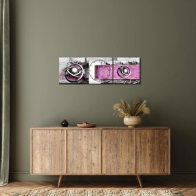 Tablou abstracție (cu ceas) (90x30 cm)