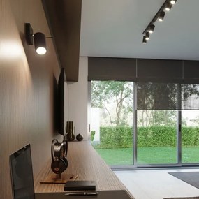 Spot de perete RING 1xGU10/40W/230V negru Sollux SL.1049