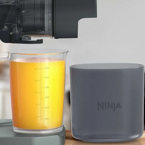 Storcator de fructe 3in1 Ninja NeverClog JC152EU, 150 W, 700 ml, Presare la rece, Taiere, Razuire, Filtre pentru pulpa, Gri